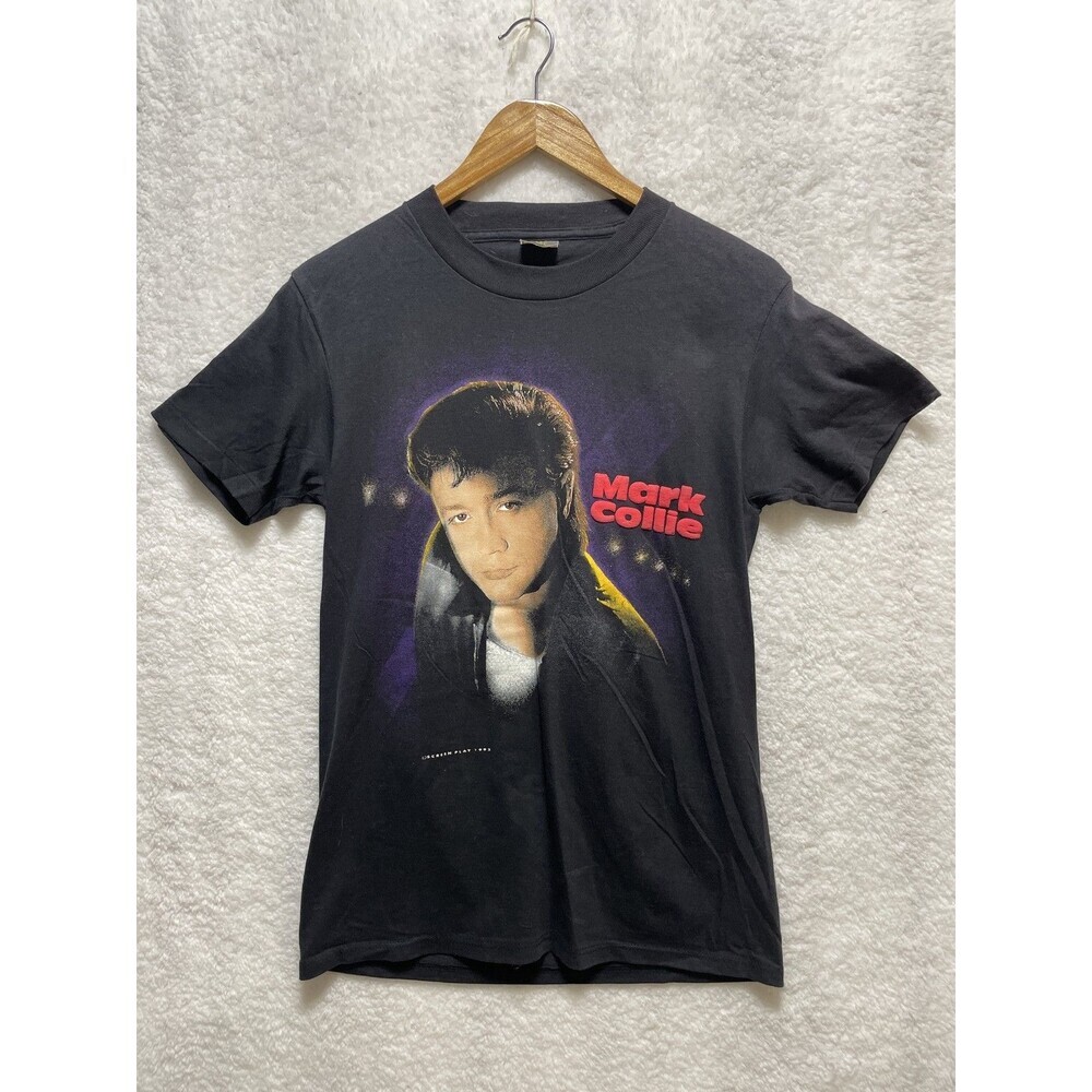 Vintage Mark Collie Tour T-Shirt Womens M Black 90s Country Concert Promo 1992